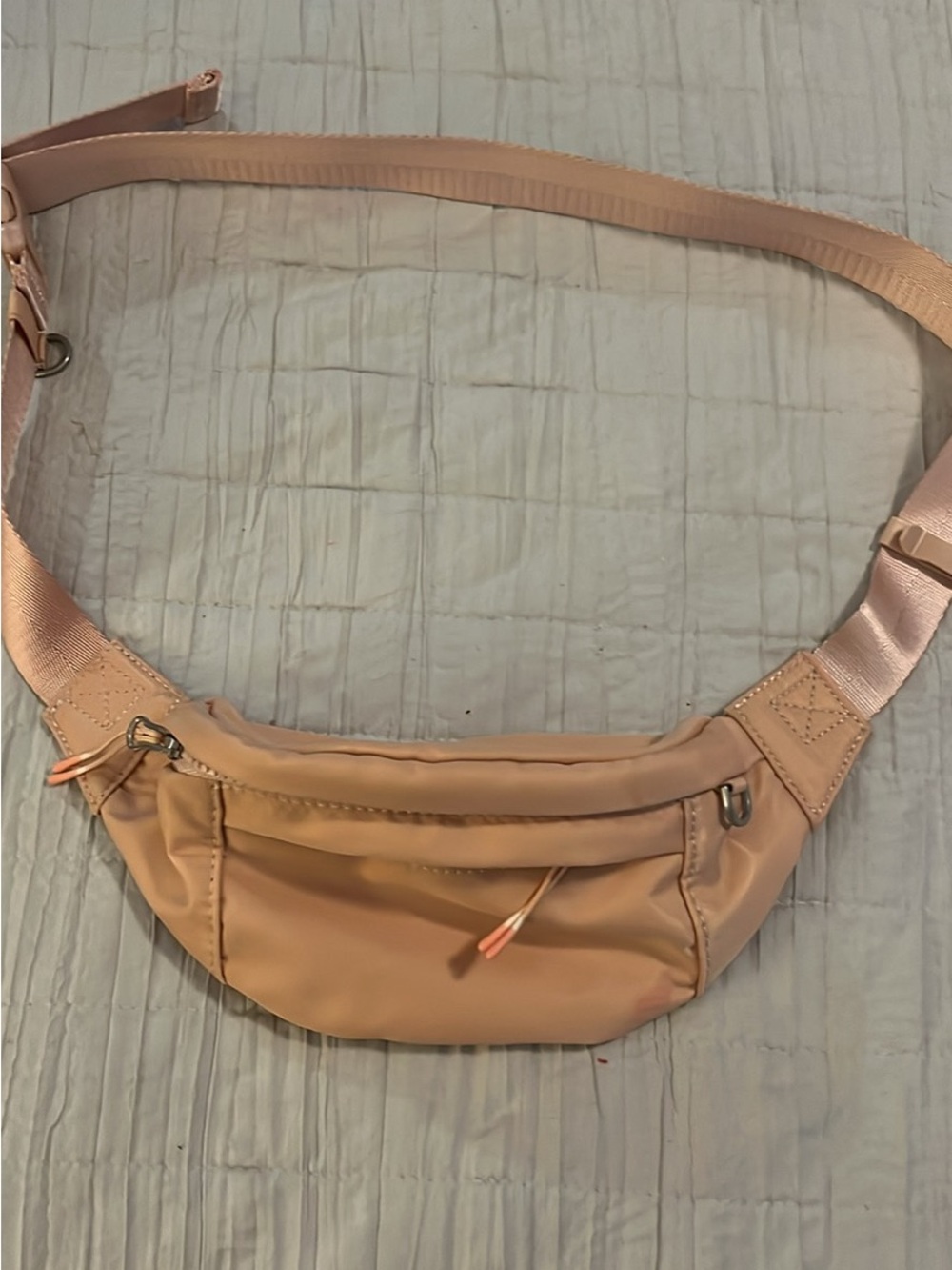Source Unknown Peach-Pink Crossbody Belt Bag